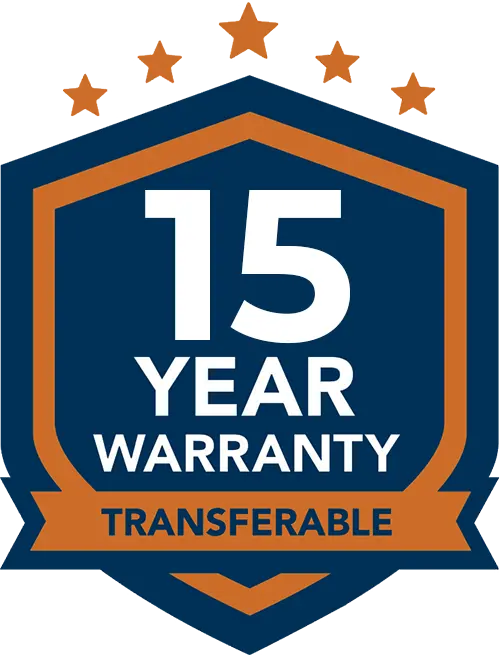 15 Year Transferable Warranty